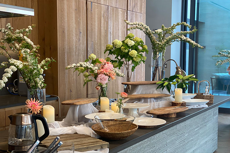 케이터링존 플라워 연출